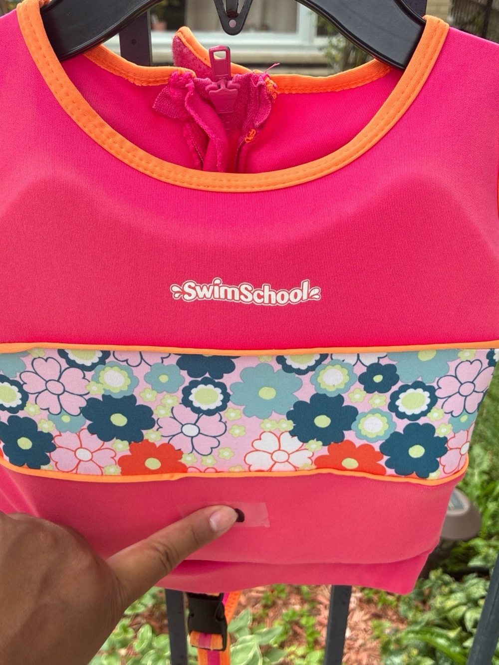 Pink Floral Kids Swim Vest